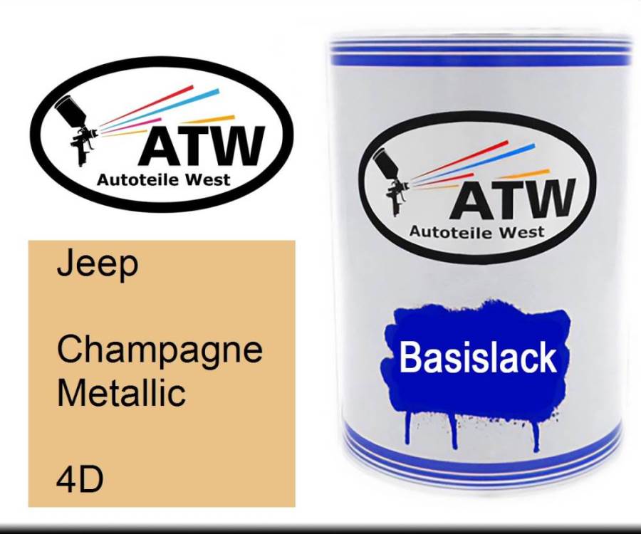 Jeep, Champagne Metallic, 4D: 500ml Lackdose, von ATW Autoteile West.